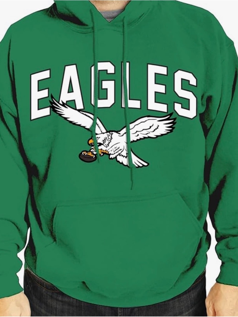 Philadelphia Eagles Kelly Green Fleece Hoodie — Unisex Hooded Sweatshirt